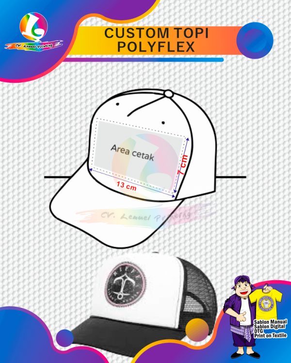 Custom Topi Polyflex Berkualitas